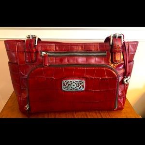Brighton red satchel purse